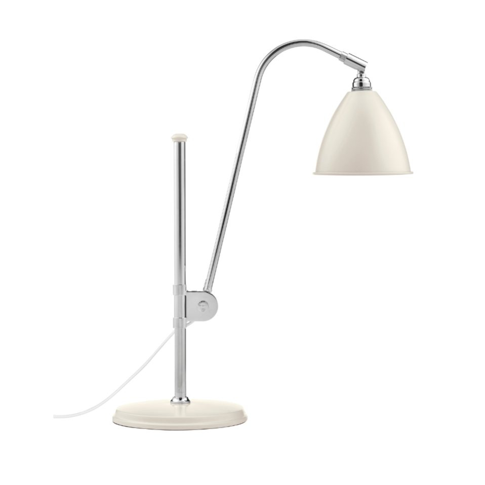 BESTLITE BL1 chrome table lamp with cream shade