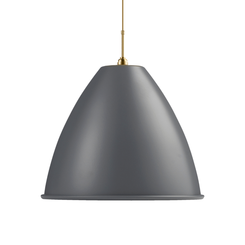 Hanglamp BESTLITE BL9 messing met grijze kap