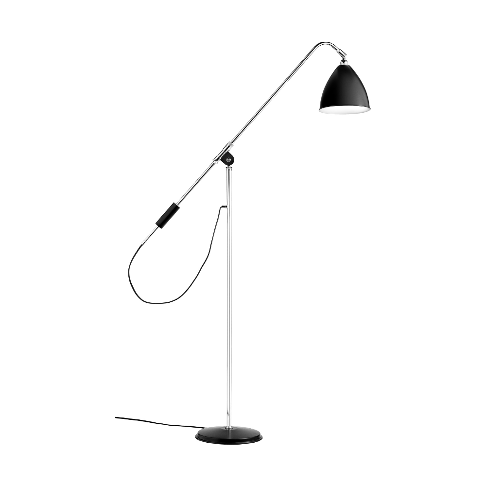 Vloerlamp BESTLITE BL4 chroom met zwarte kap