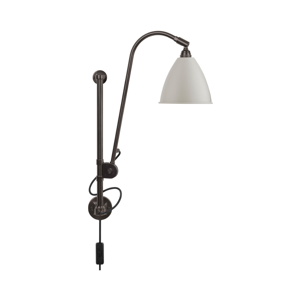 Wandlamp BESTLITE BL5 zwart met crèmekleurige kap