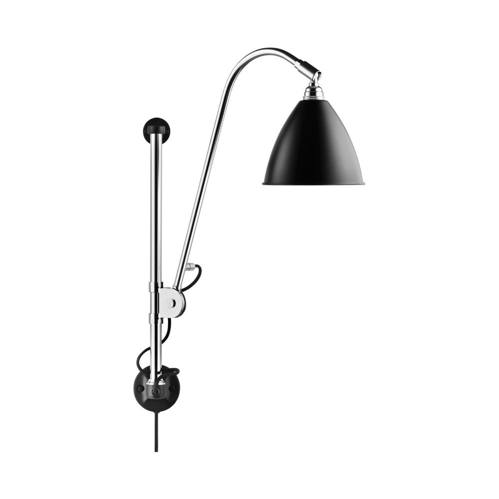 Wandlamp BESTLITE BL5 chroom met zwarte kap