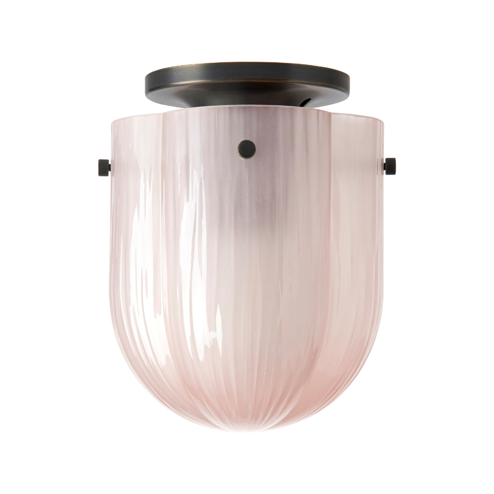 Deckenlampe SEINE rosa Glas