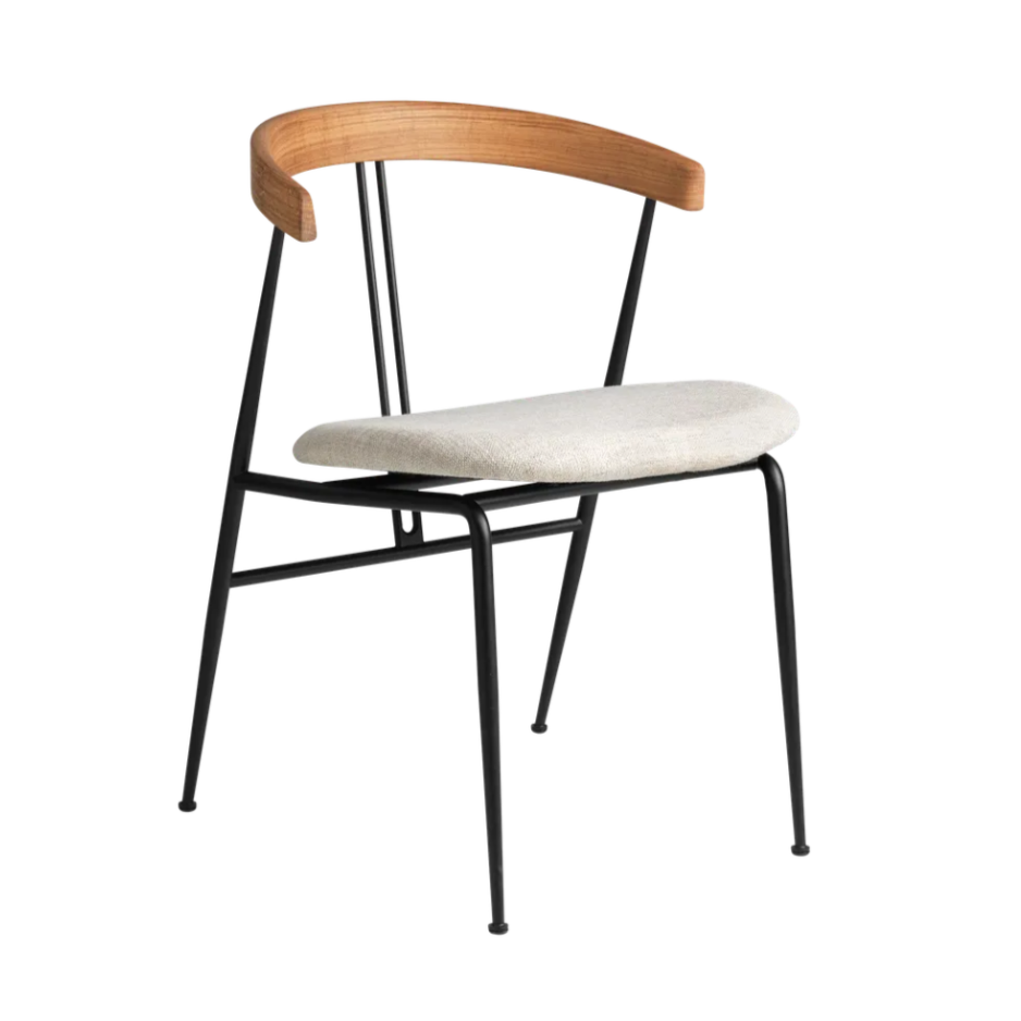 Upholstered Chair VIOLIN Oil-Finished Oak Wood