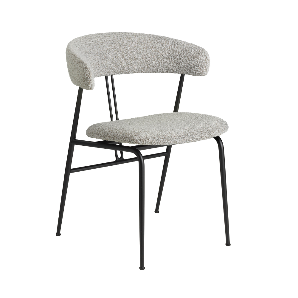 Gestoffeerde stoel VIOLIN met zwarte basis