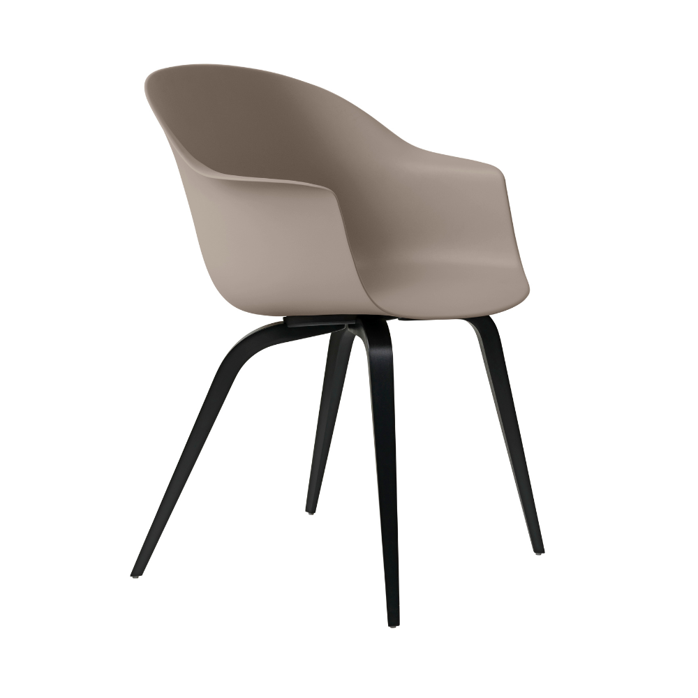 BAT chair beige with black beech base