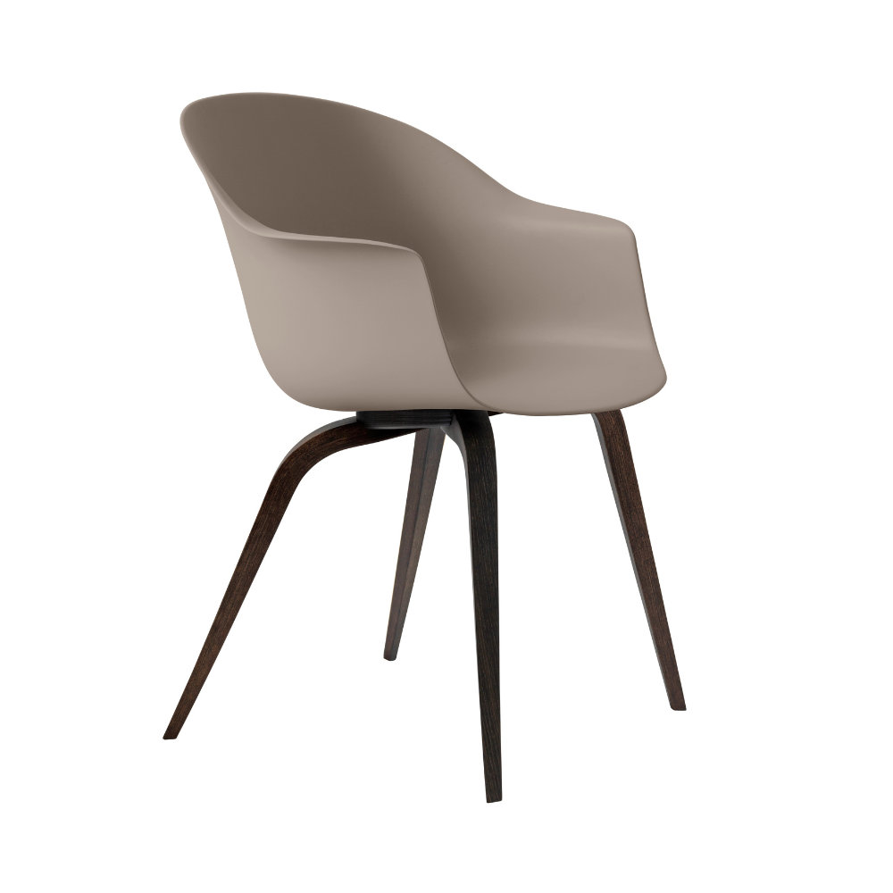BAT Chair beige with dark oak base