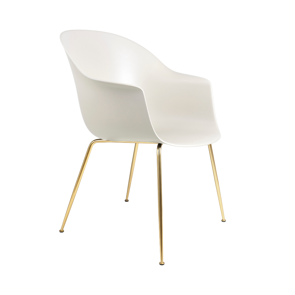 Stoel BAT wit met gouden basis