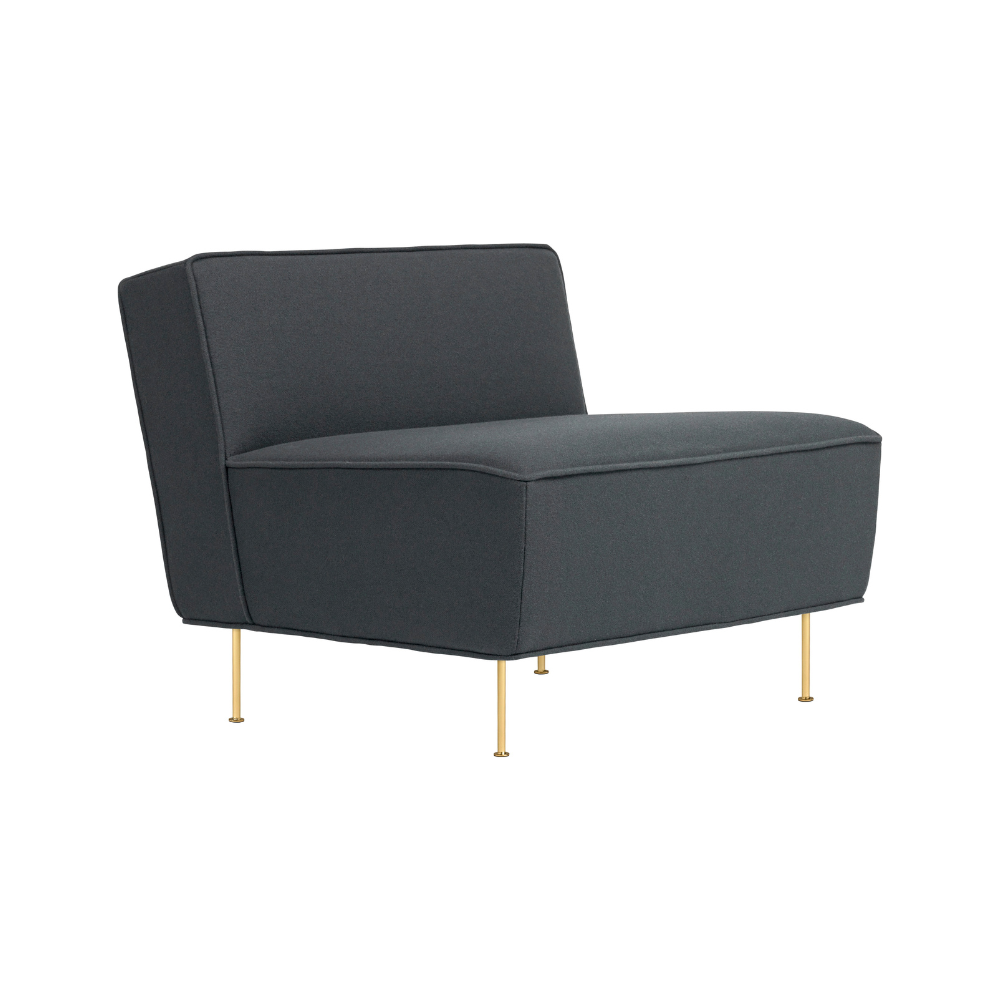 MODERN LINE upholstered armchair with a gold base