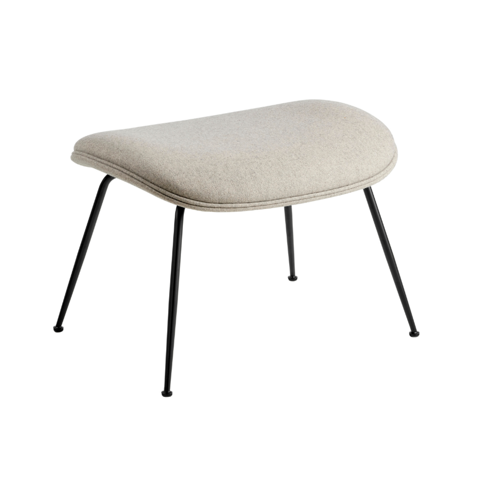 BEETLE pouf upholstered with a black base