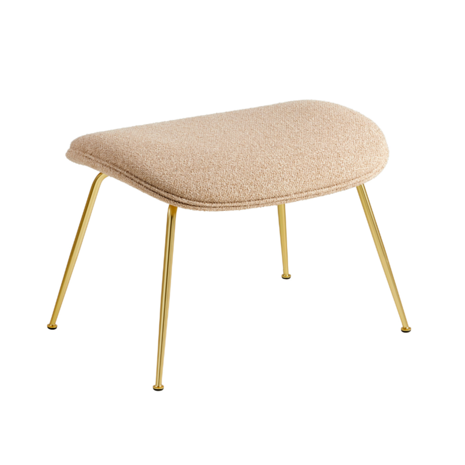 BEETLE pouf upholstered with a gold base