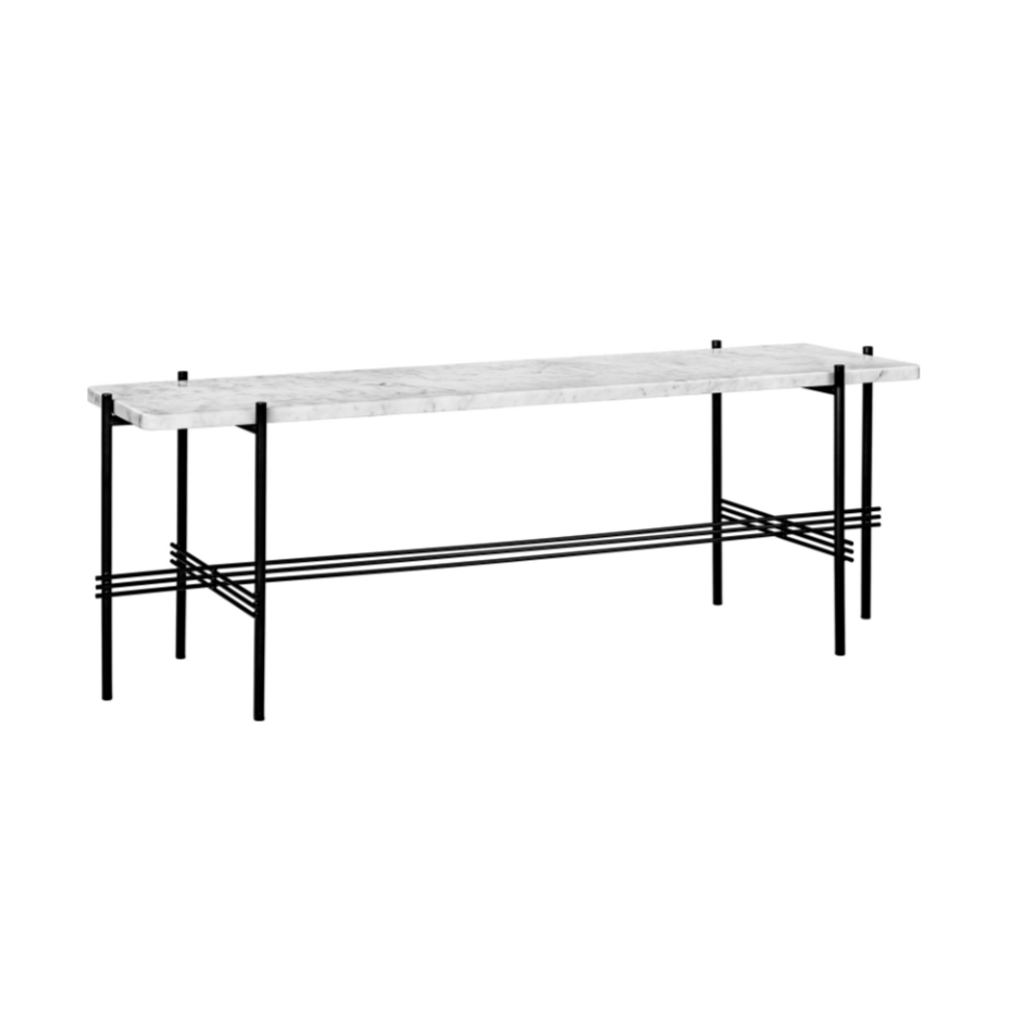 Konsola TS wit marmer met zwarte basis