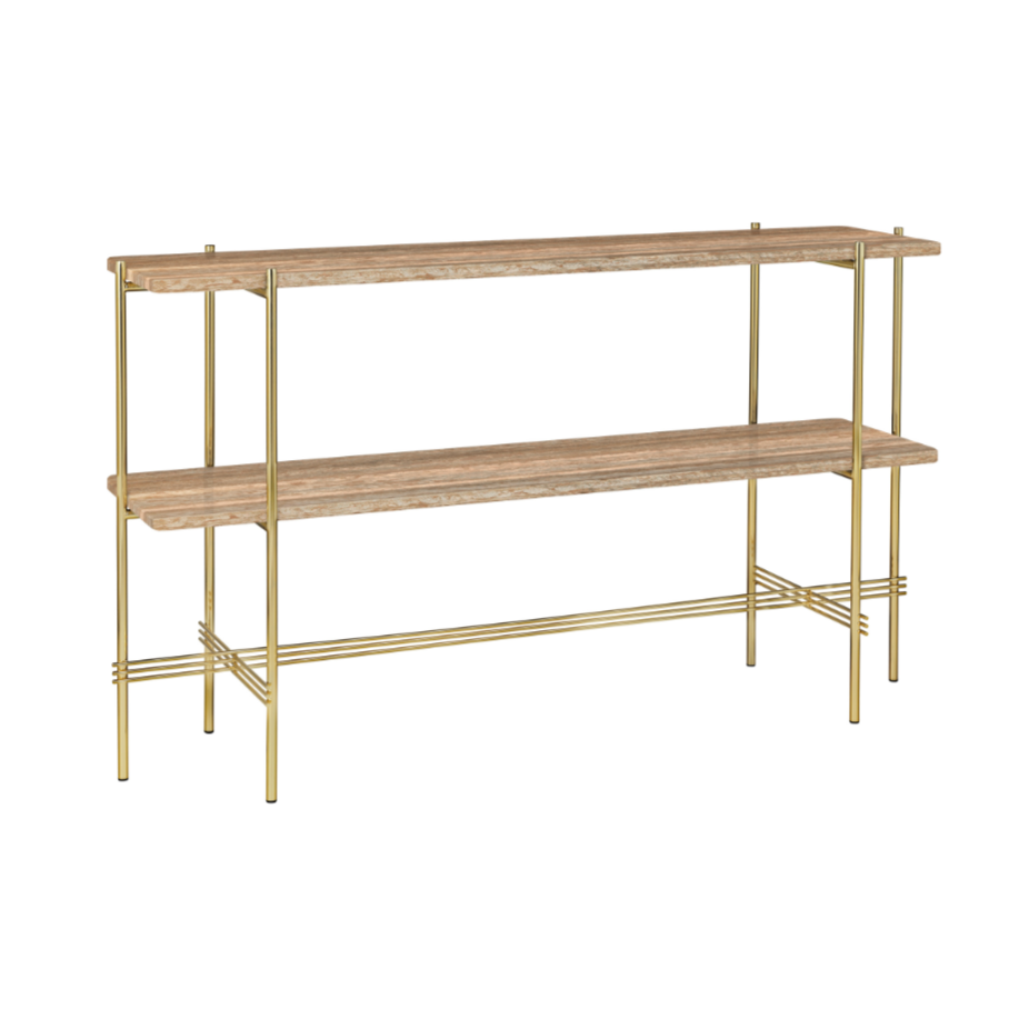 Konsola TS travertijn met gouden basis