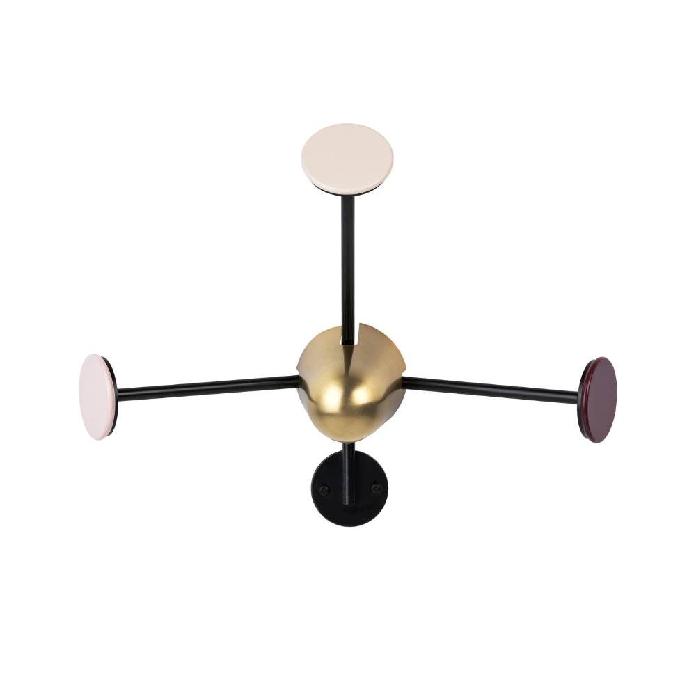 MATÉGOT Kleiderständer in Creme mit Bordeaux