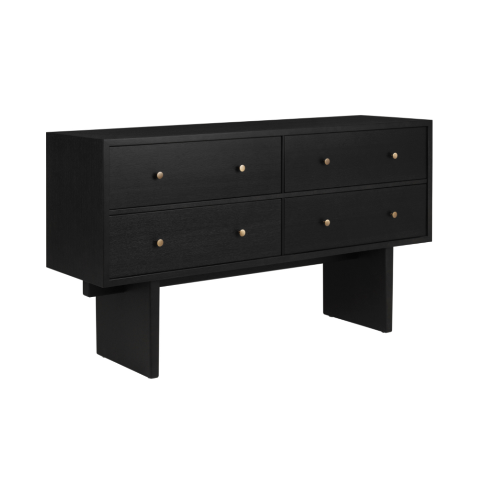 PRIVATE chest of drawers black oak veneer