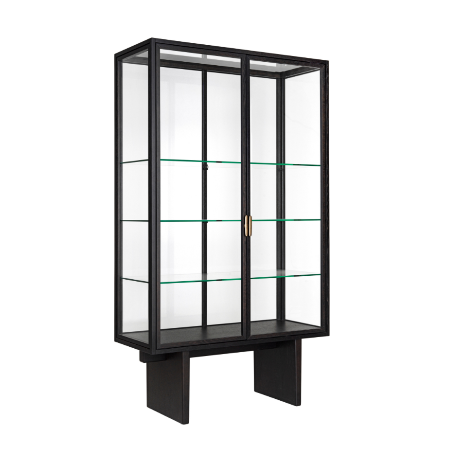 Glaskasten PRIVATE schwarze Eichenfurnier