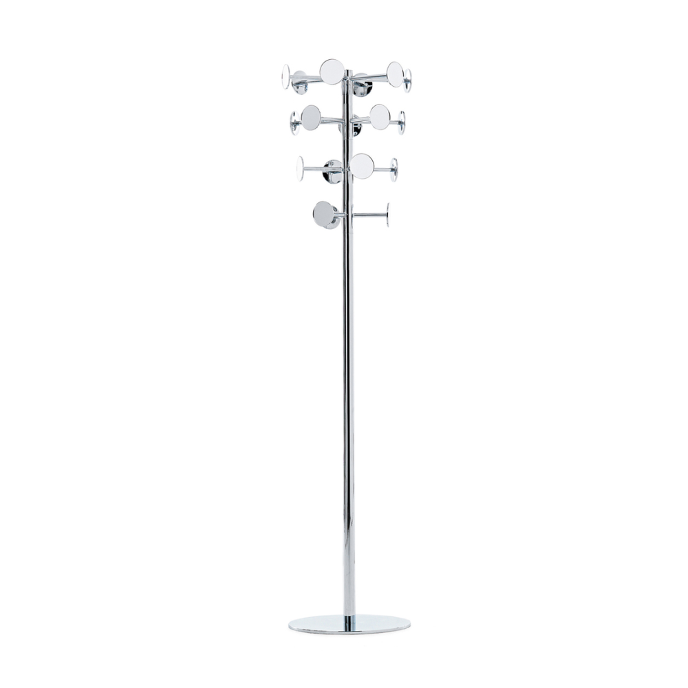 CHAPERON silver standing coat rack