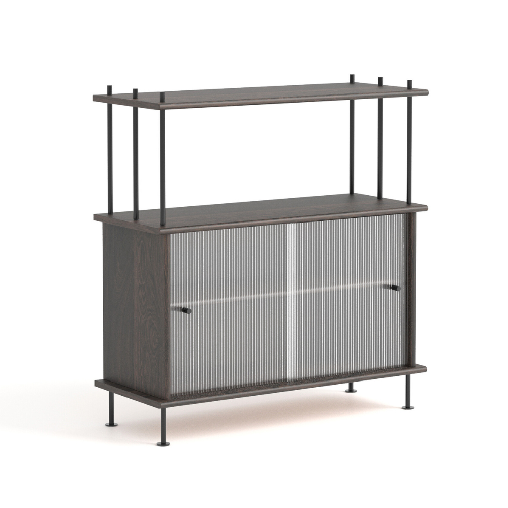 BAVA 100 kast van eikenhout in ebbenhout