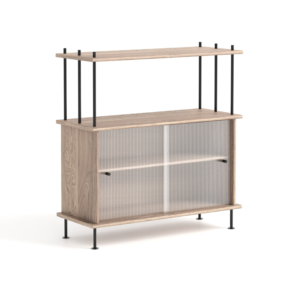 BAVA 100 Schrank aus gebleichtem Eichenholz