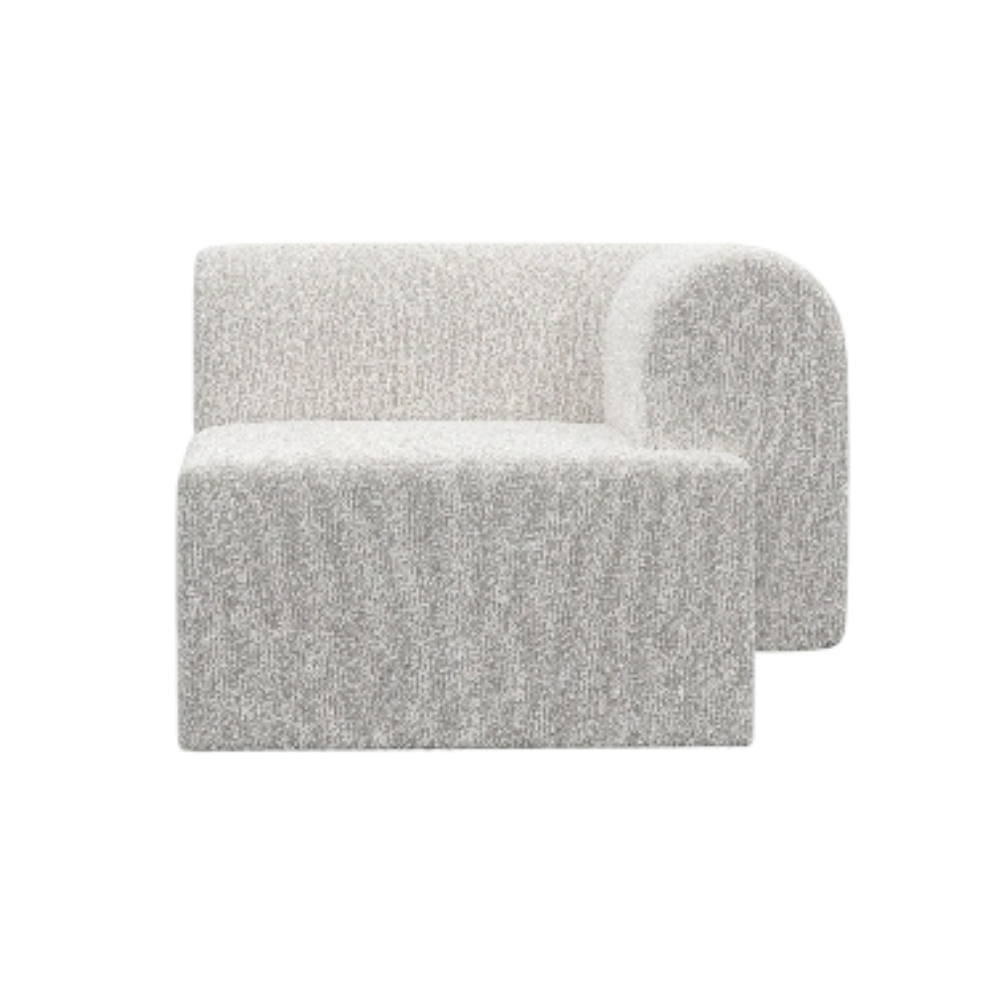 Modulaire bank TORI - rechter module witte boucle