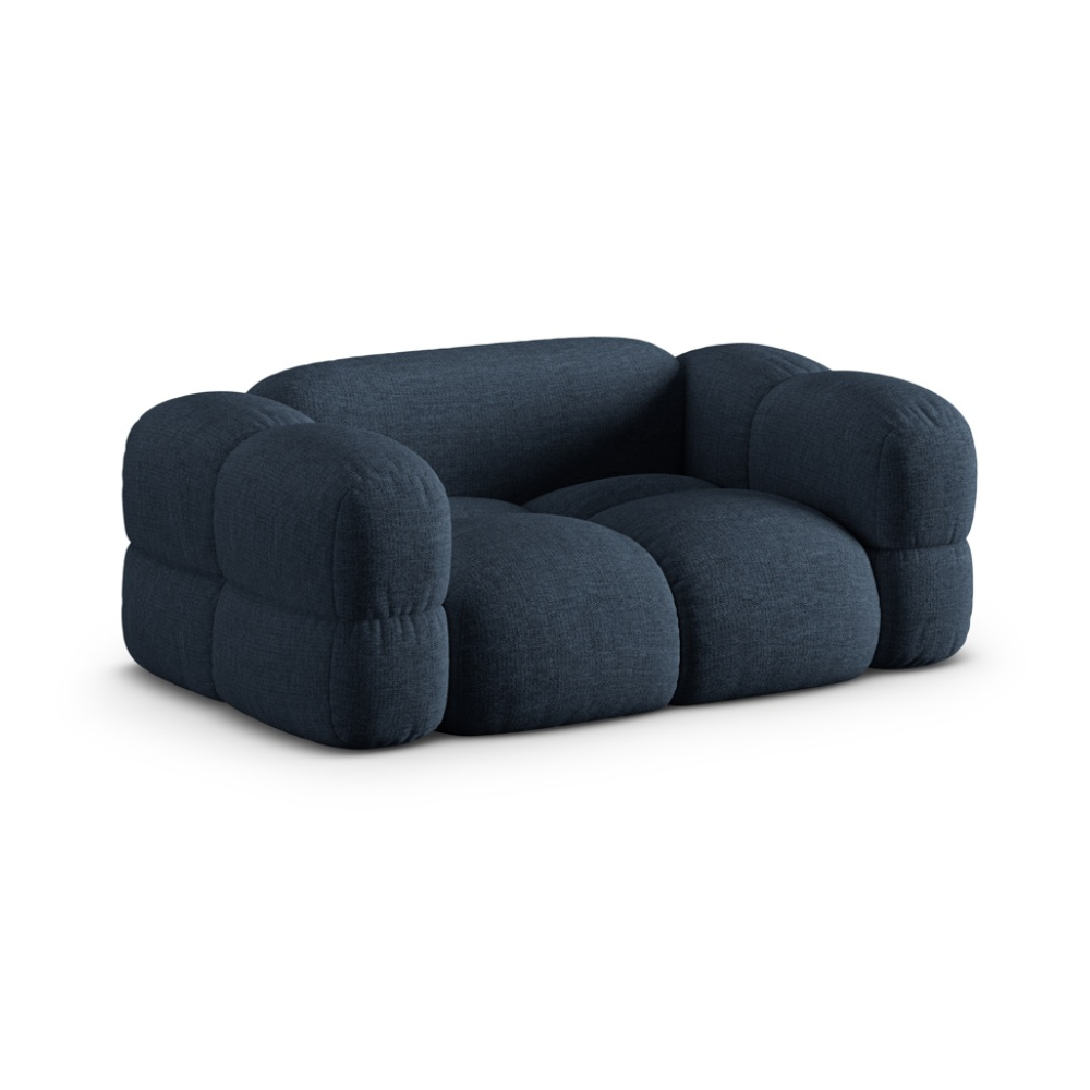 Sofa 2-sitzige Samt LORETTO blau