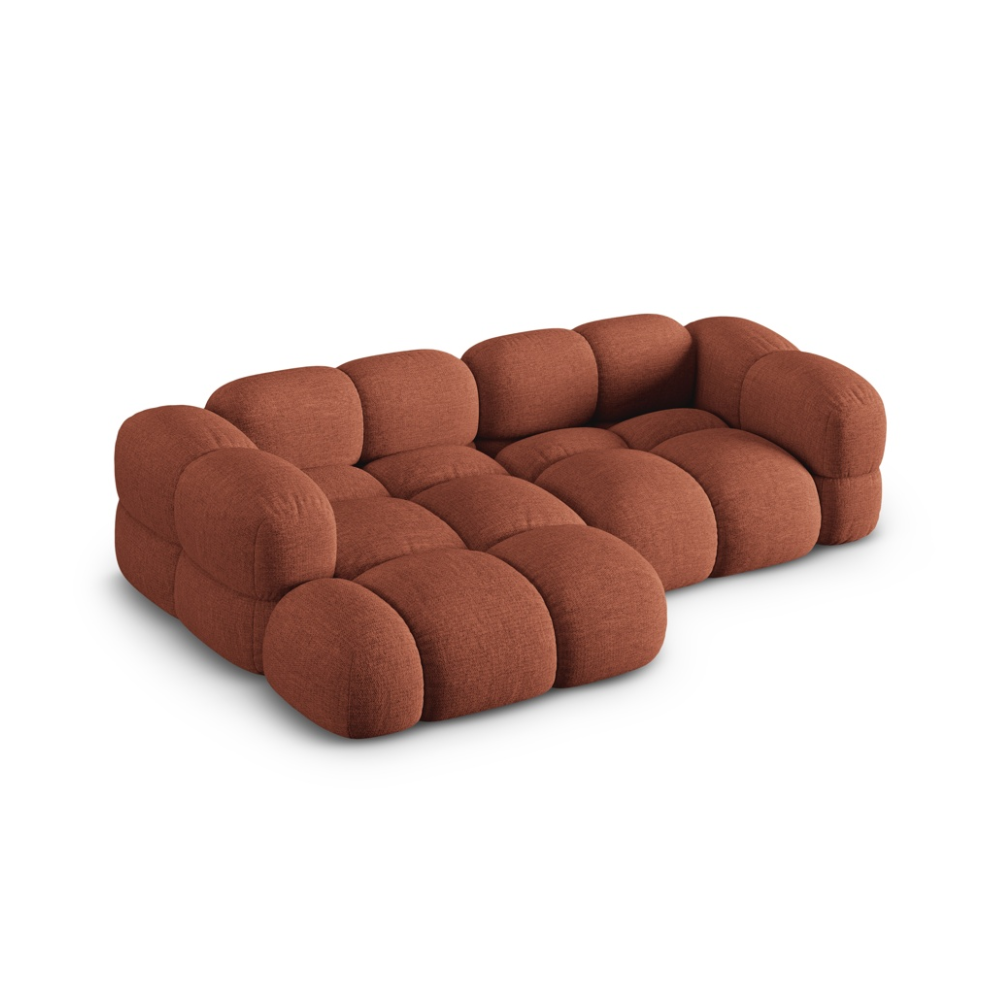 Driepersoons linkerhoekbank LORETTO koraal