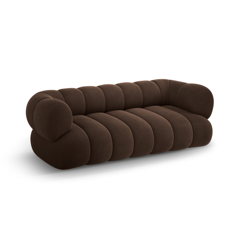 Sofa 3-zits fluwelen KOGE chocolade