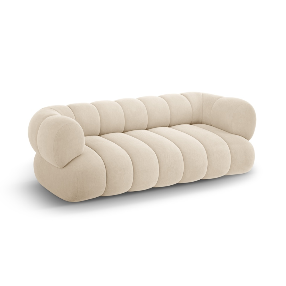 Sofa 3-zits fluwelen KOGE beige