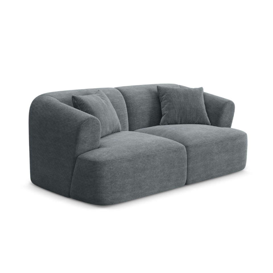 Sofa 2-sitzig CAMPI grau Cord