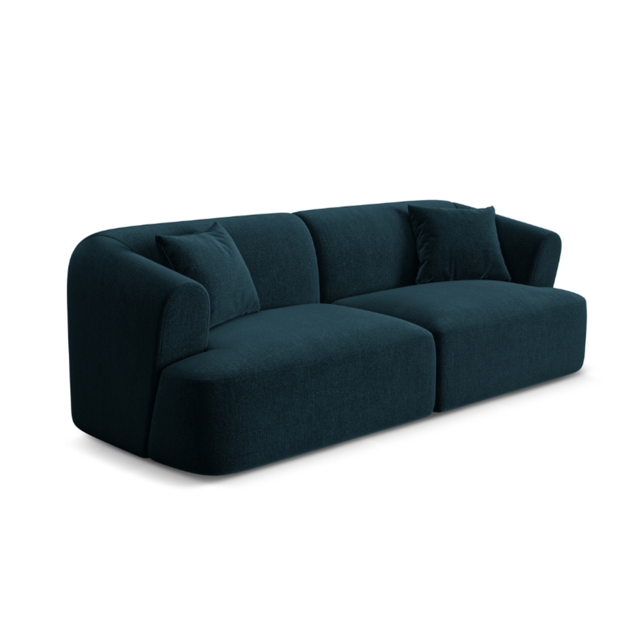 Velvet 3-Seater Sofa CAMPI Petrol