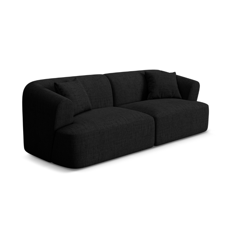 Sofa 3-zits CAMPI zwart chenille