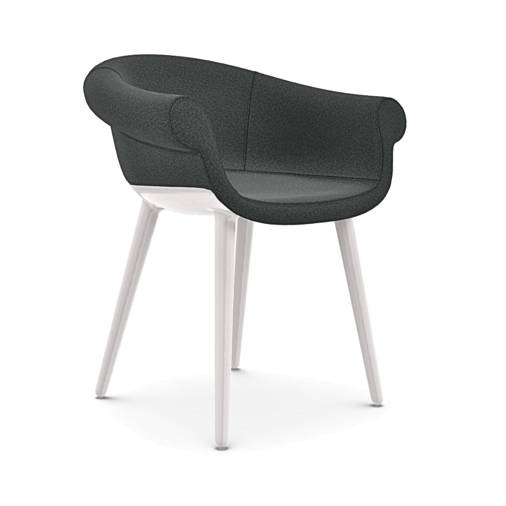 CYBORG LORD Stuhl grau mit weißem Fuß