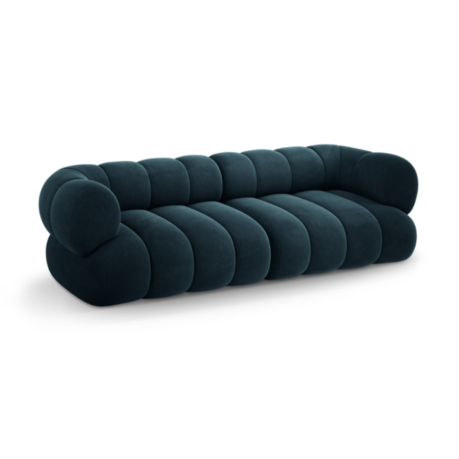 Velvet sofa for 4 people KOGE petrol