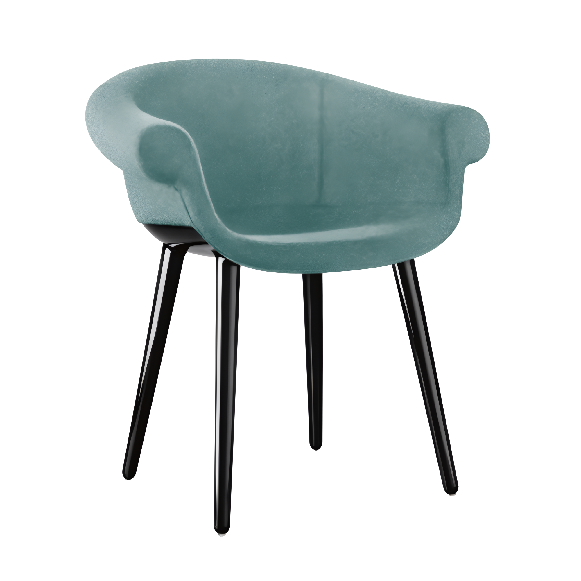 CYBORG LORD chair in sea green with a black base