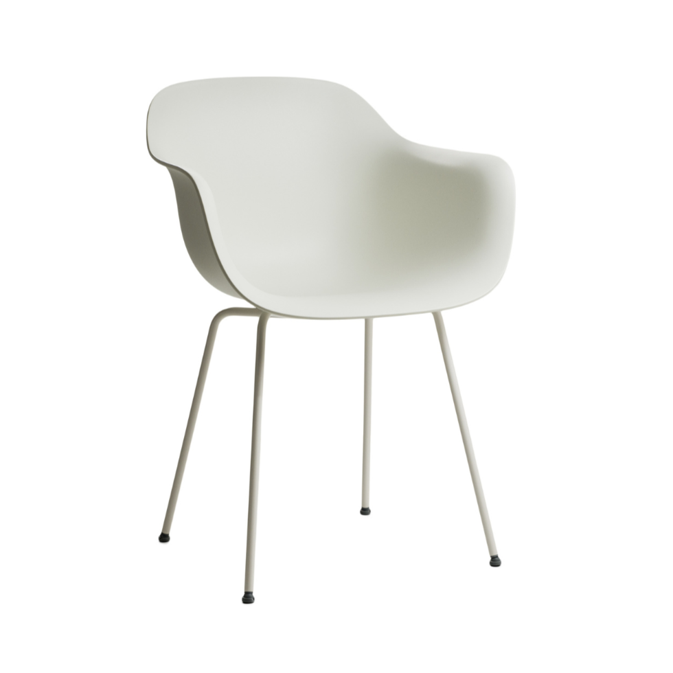 SUBSTANCE Sessel weiß mit Metallgestell