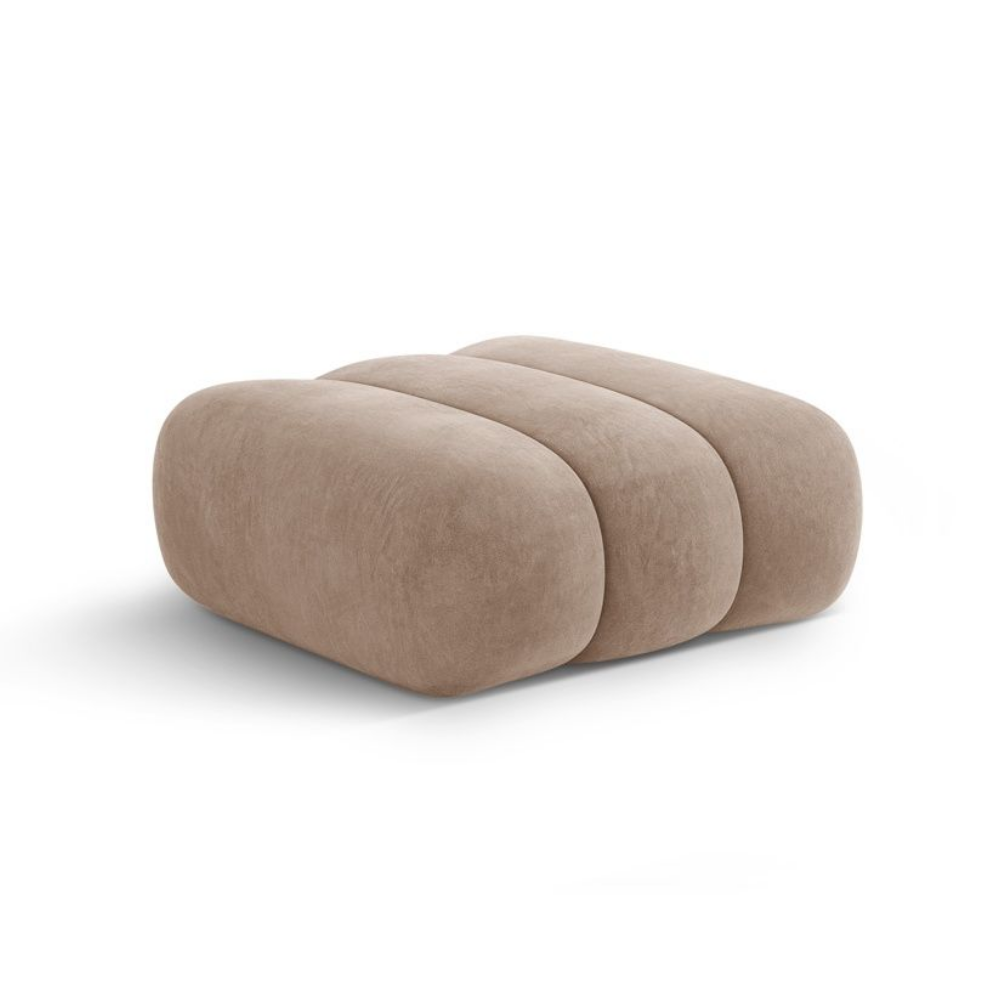 Samt Pouf KOGE dunkelbeige