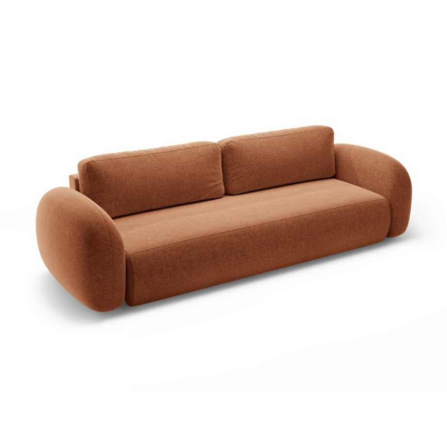 Sofa with sleeping function 3-seater TONALE brick