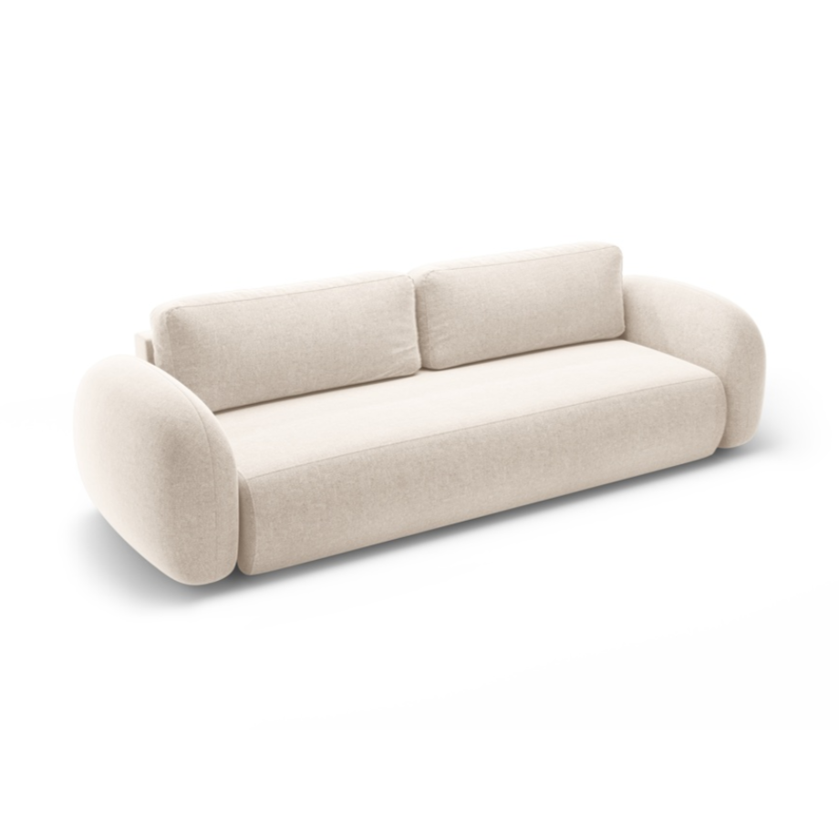 Sofa met slaapfunctie 3-zits TONALE lichtbeige