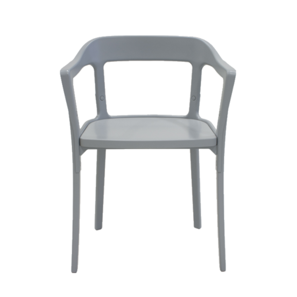 Stoel STEELWOOD grijs beukenhout