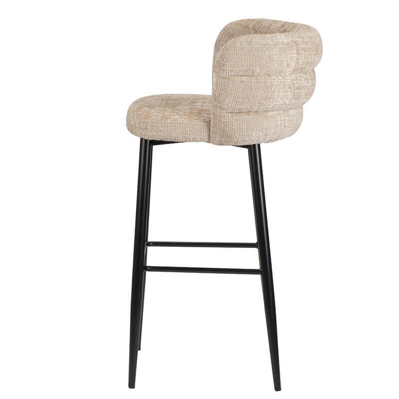 Hocker CLOUD crème beige met zwarte basis