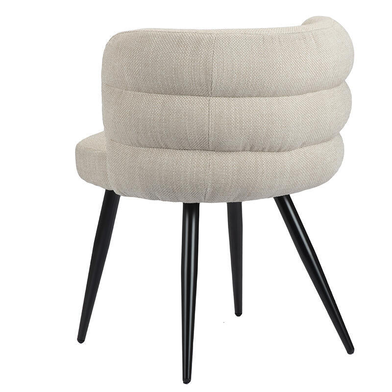 CLOUD stoel lichtbeige met zwarte basis