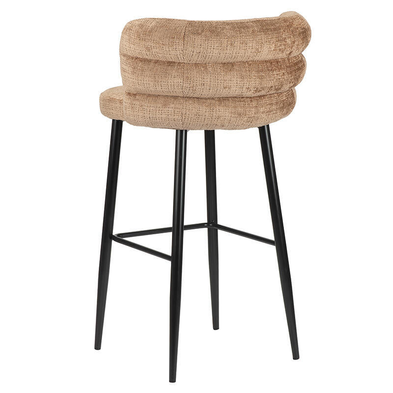 CLOUD stool in caramel with a black base
