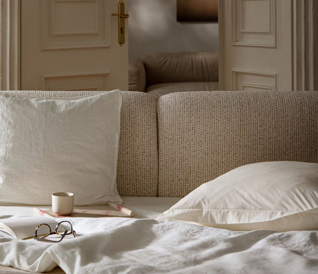 Bed SOLANGE donkergrijs chenille