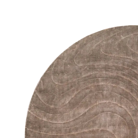Ronde vloerkleed FELLION bruin