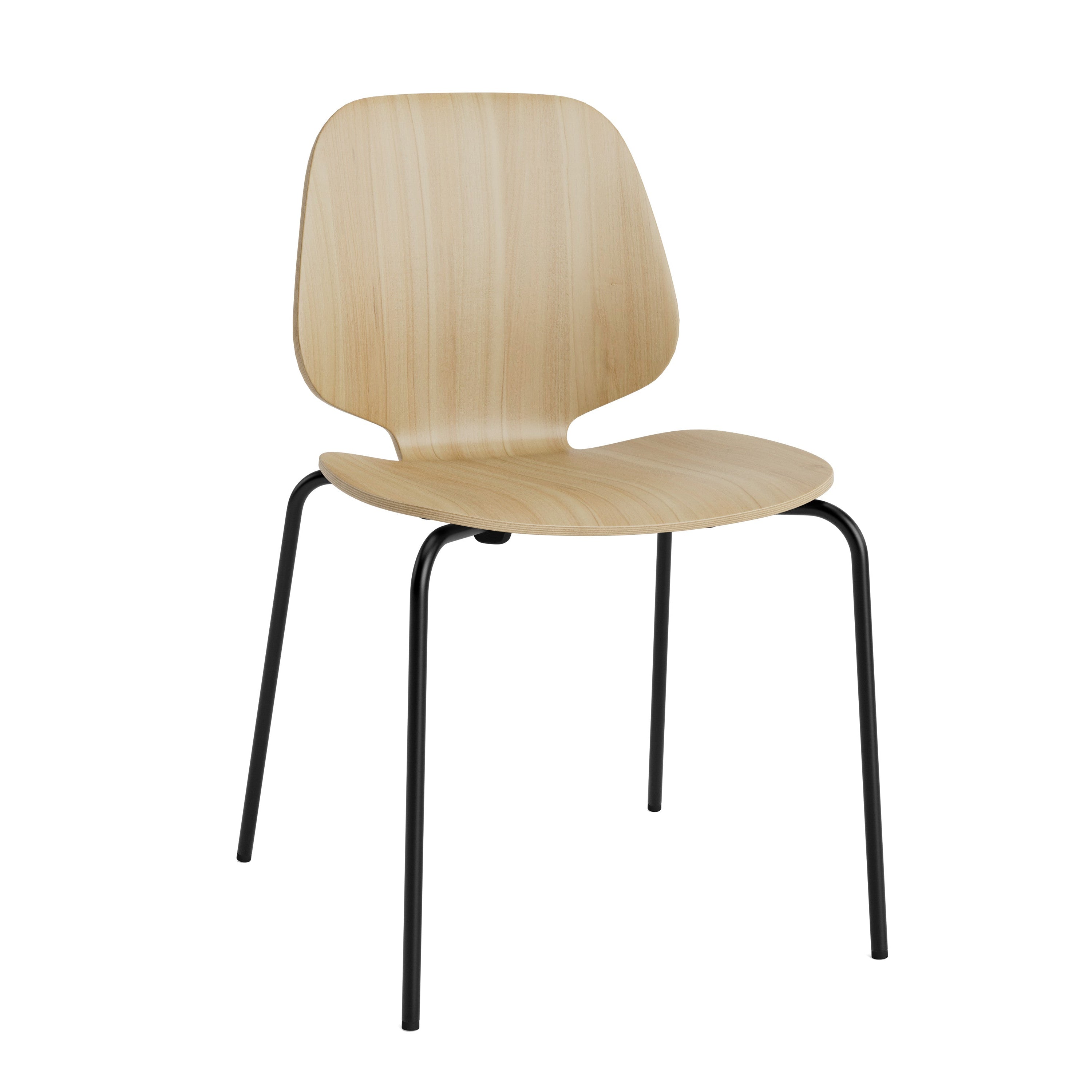 My chair my oak veneer with a black base