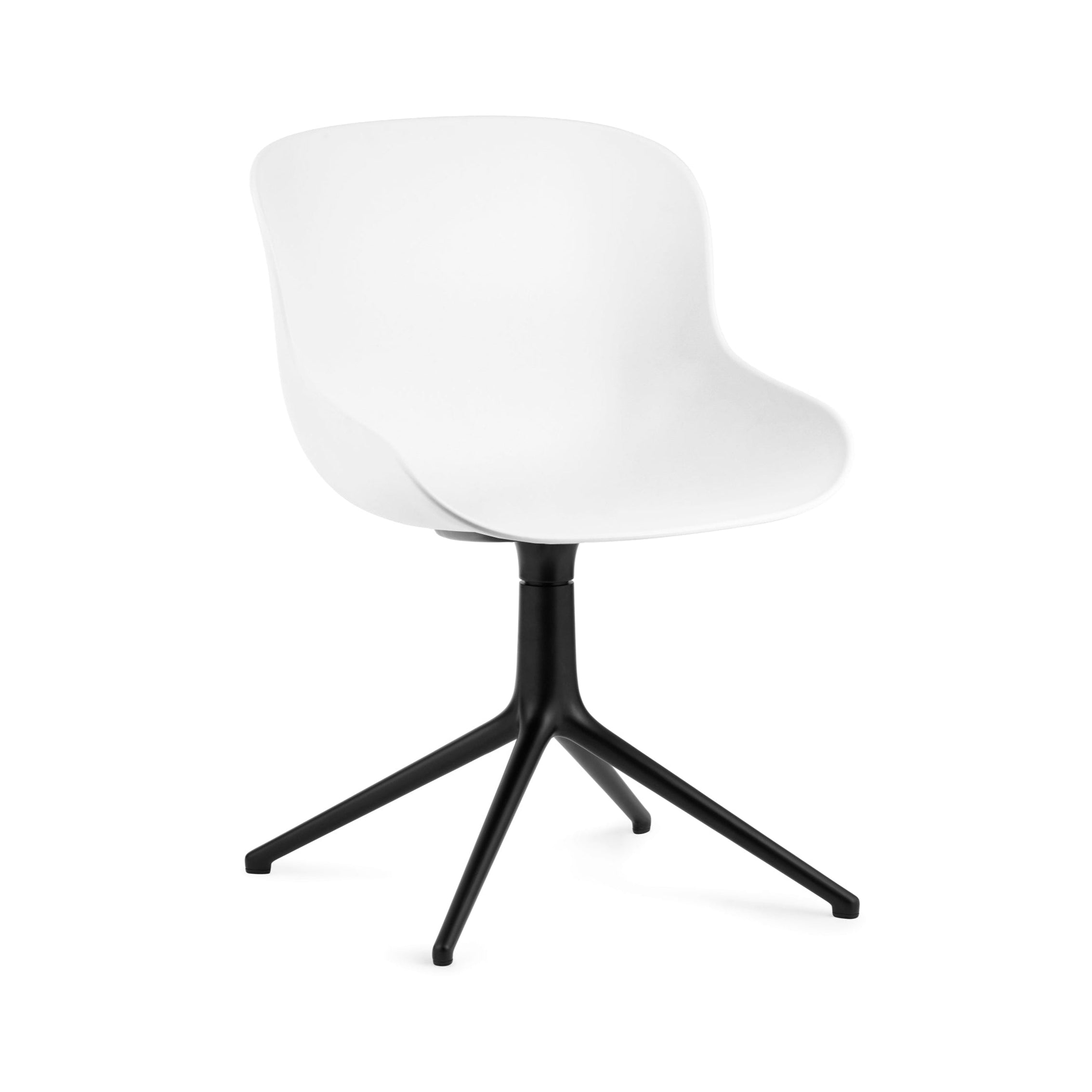 Hyg 4L White Office Chair mit einer schwarzen Basis