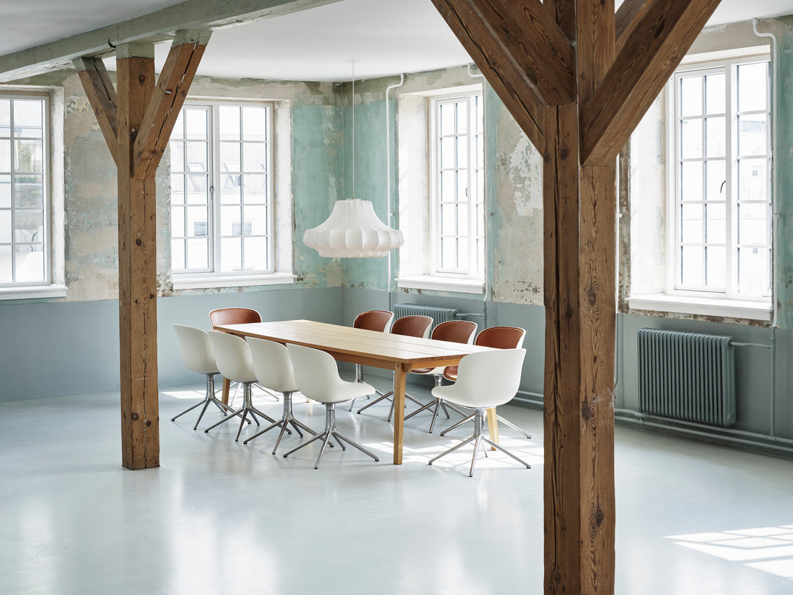 Gestoffeerde bureaustoel HYG 4L wit met aluminium basis