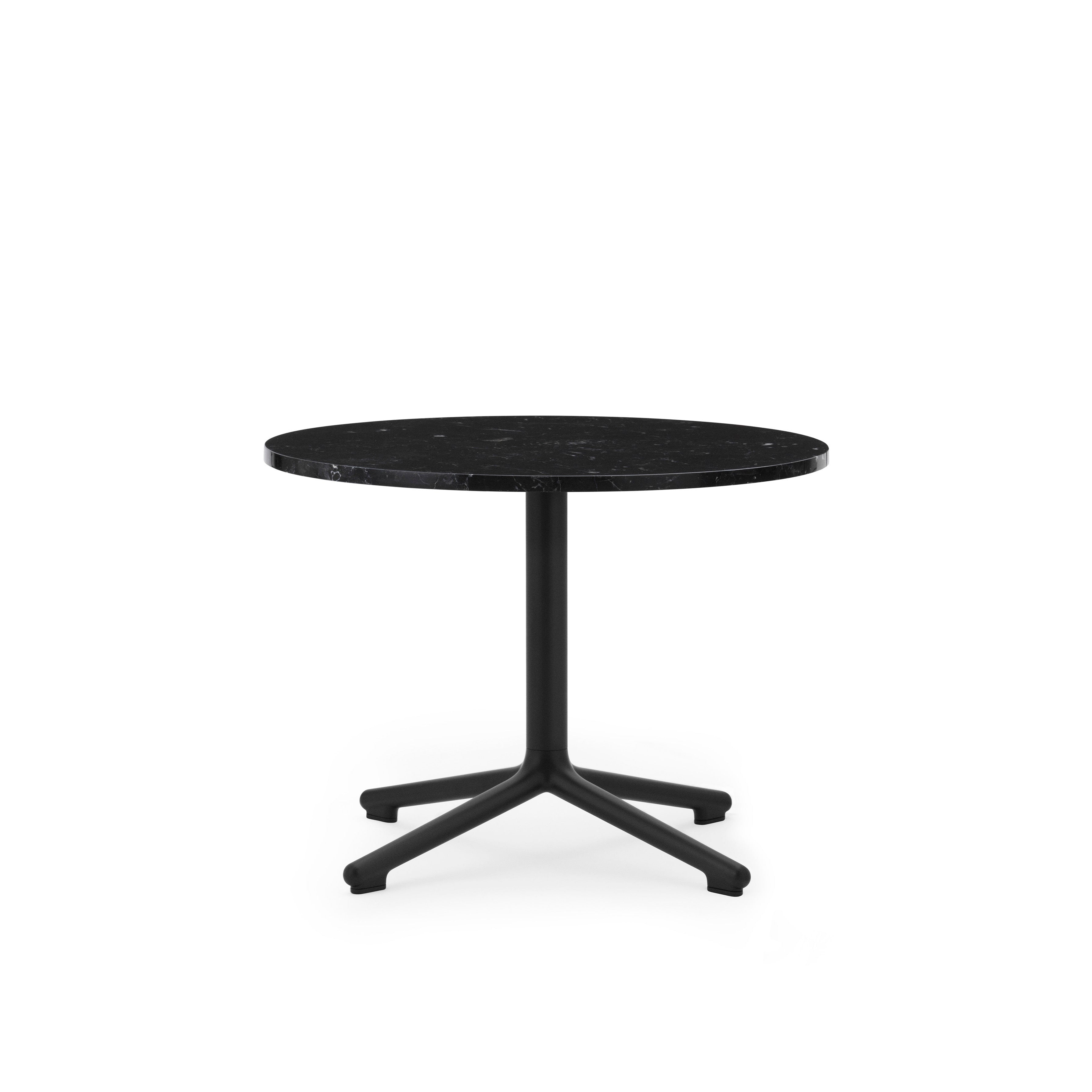 LUNAR salontafel met zwart marmeren blad en zwarte basis
