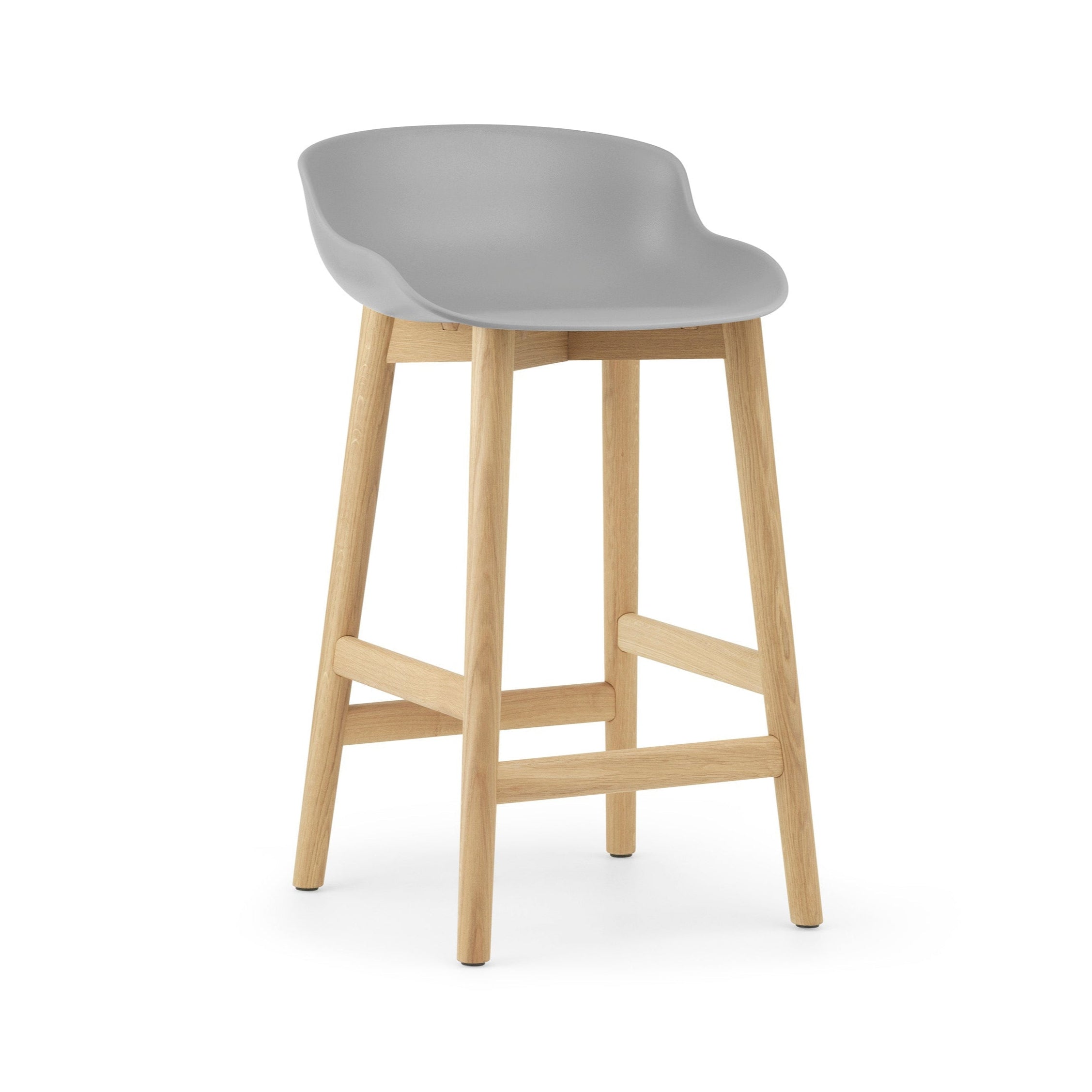 Hyg Grey Bar Stuhl mit einer Eichenbasis