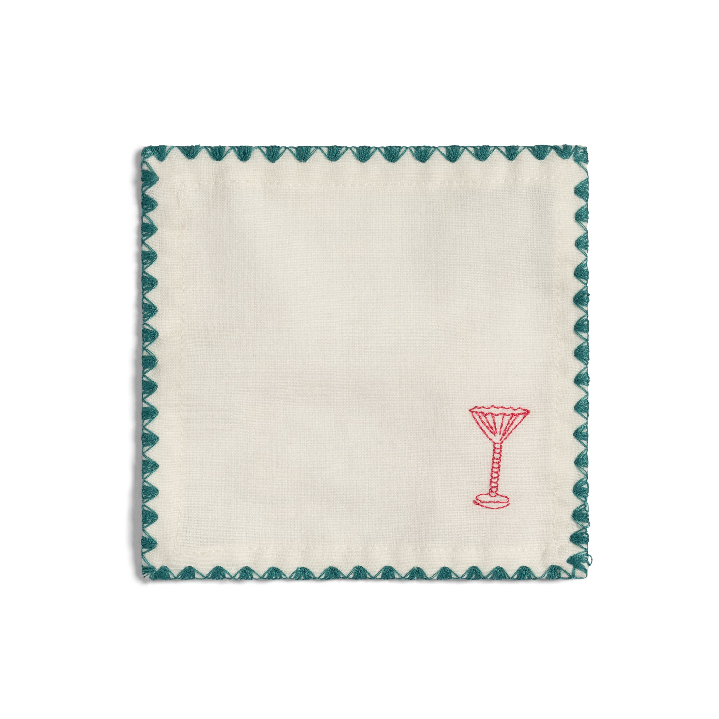 Zigzag Cotton Cocktail Napkin Set