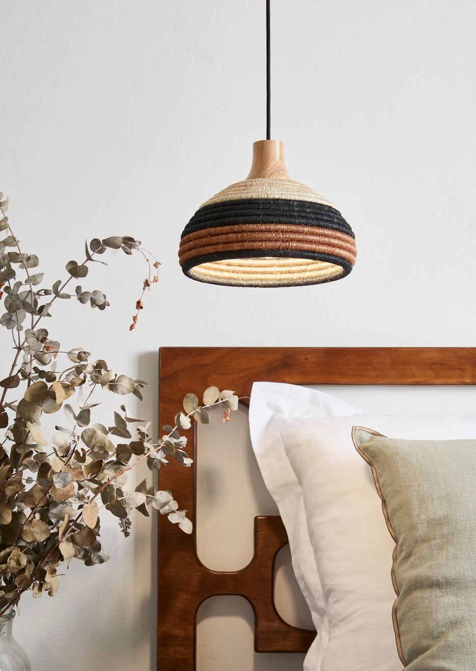 Hanglamp GRASS bruin met groen